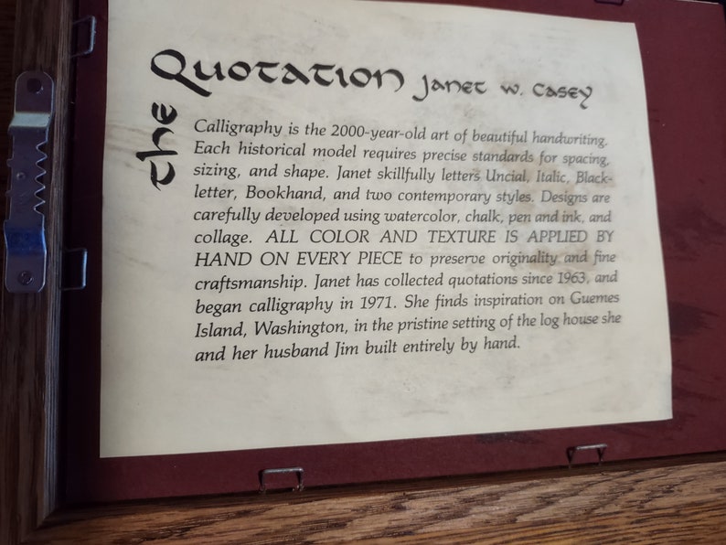 Janet W. Casey Artist,calligraphy Art,ooak Art,handmade Art,signed by ...