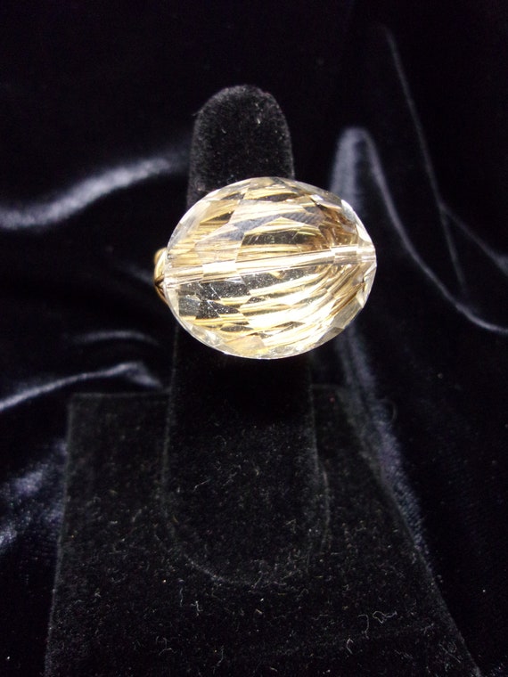 wire wrapped ring,statement ring,OOAK ring,oval c… - image 4