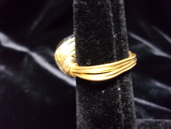 wire wrapped ring,statement ring,OOAK ring,oval c… - image 6