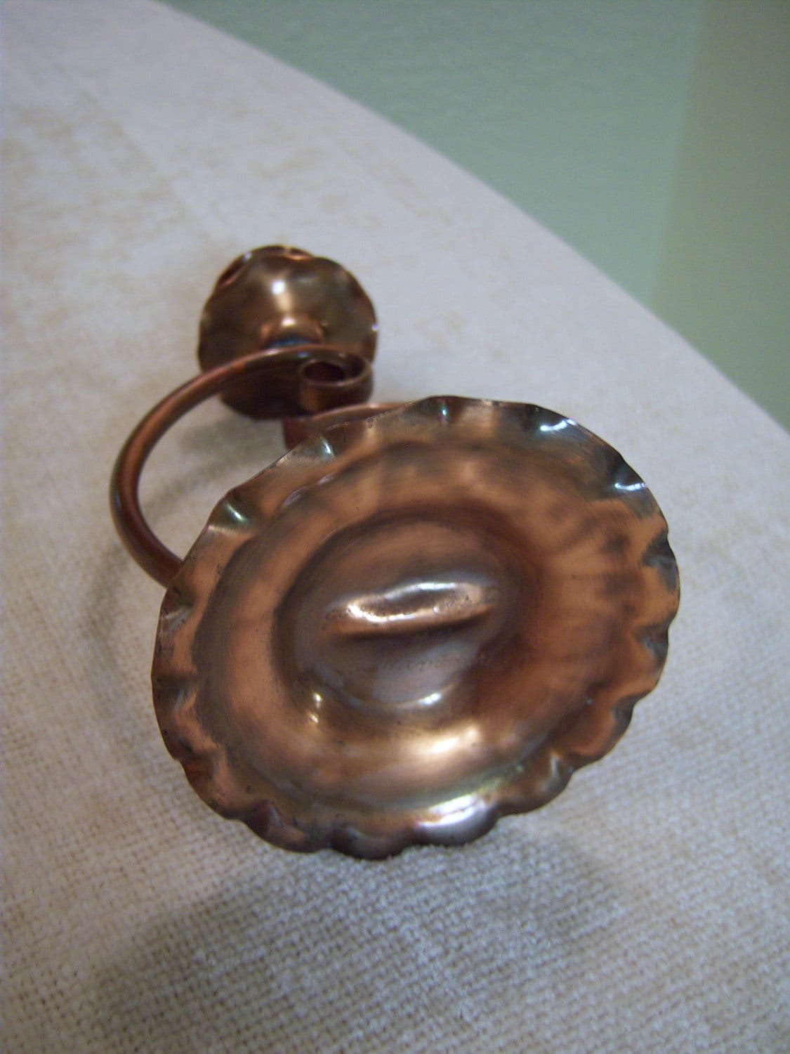 Gregorian Copper Bowl/gregorian Candlestick Holder/hand Hammered