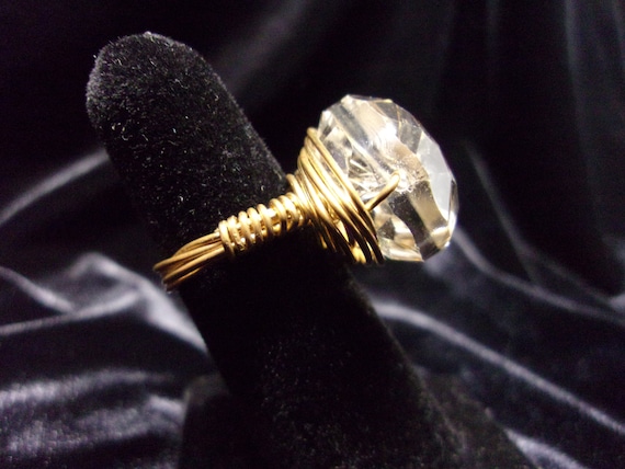 wire wrapped ring,statement ring,OOAK ring,oval c… - image 5