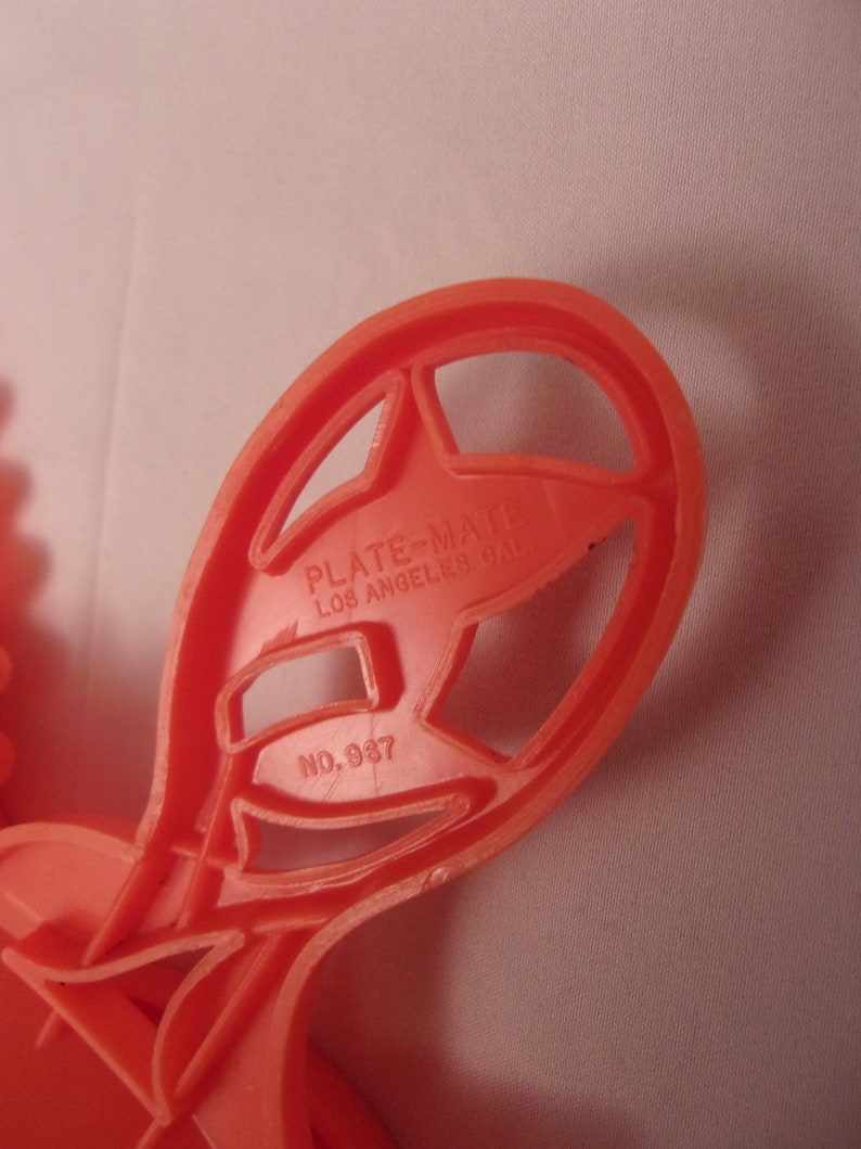 Platemate Paper Plate Holders,flower Design,retro,set of 6,assorted