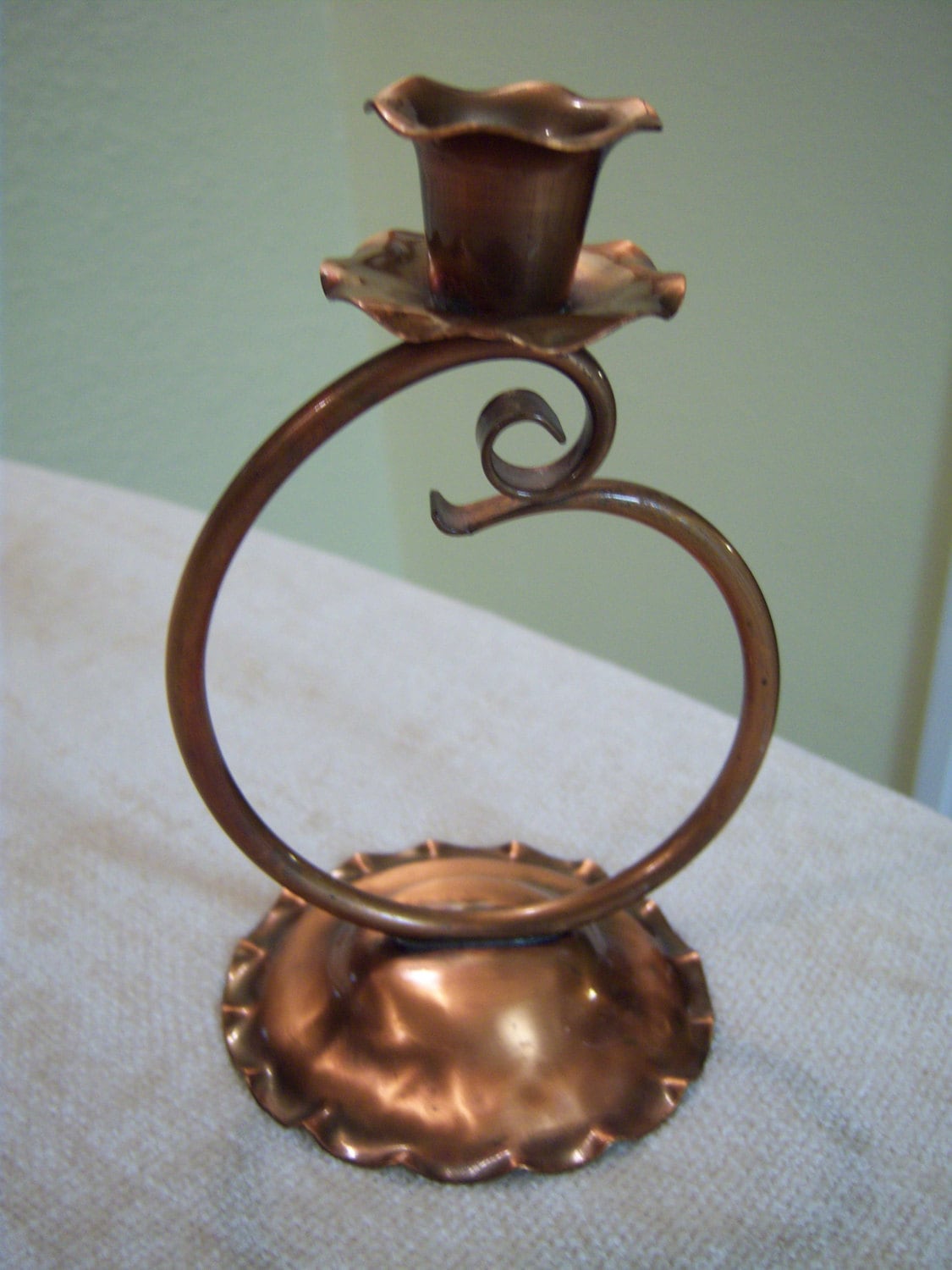 Gregorian Copper Bowl/gregorian Candlestick Holder/hand Hammered