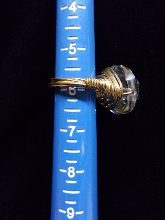 wire wrapped ring,statement ring,OOAK ring,oval c… - image 7