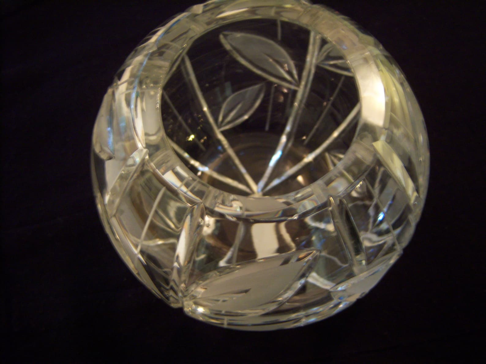 Zawiercie Crystal Bowl/made in Poland/genuine 24 Lead Crystal/heavy Hand Made Vintage Crystal