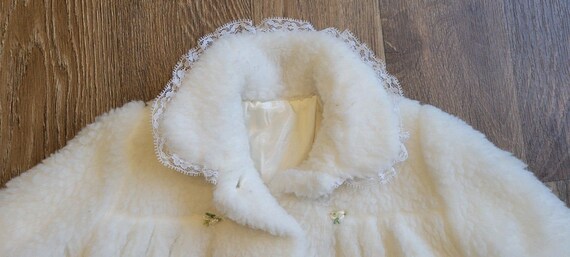 Vintage white faux fur white Millicent's coat - image 9