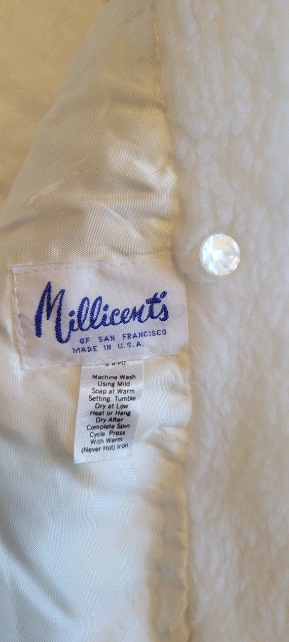 Vintage white faux fur white Millicent's coat - image 10