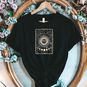 Sun moon Tshirt Celestial Shirt Sunshine Tee BoHo Tarot Card Outer Banks Inspired Tee  Summer Tee Shirt