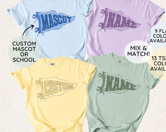 Custom Mascot Shirt,Custom School Mascot Tshirt,School Spirit Shirt,Game Day Shirt,Custom Team Name Tshirt,Custom Sports,Vintage Sports tee