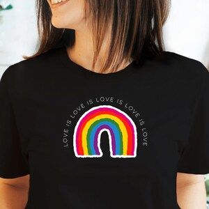 Pride Month Shirt rainbow LBGTQ TShirt queer Gift Equality Shirt Gay Rights happy pride month