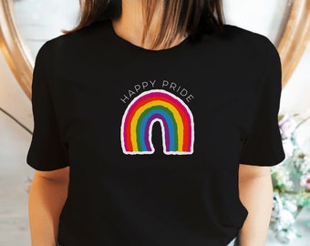 Pride month shirt LBGTQ rainbow tshirt happy pride gay rights shirt equality tshirt