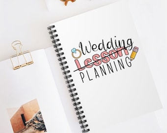 Engaged teacher Bride notebook Wedding Planning Bridal Shower gift Teacher journal Miss to Mrs Teacher Bride Teacher Wedding Engagement Gift