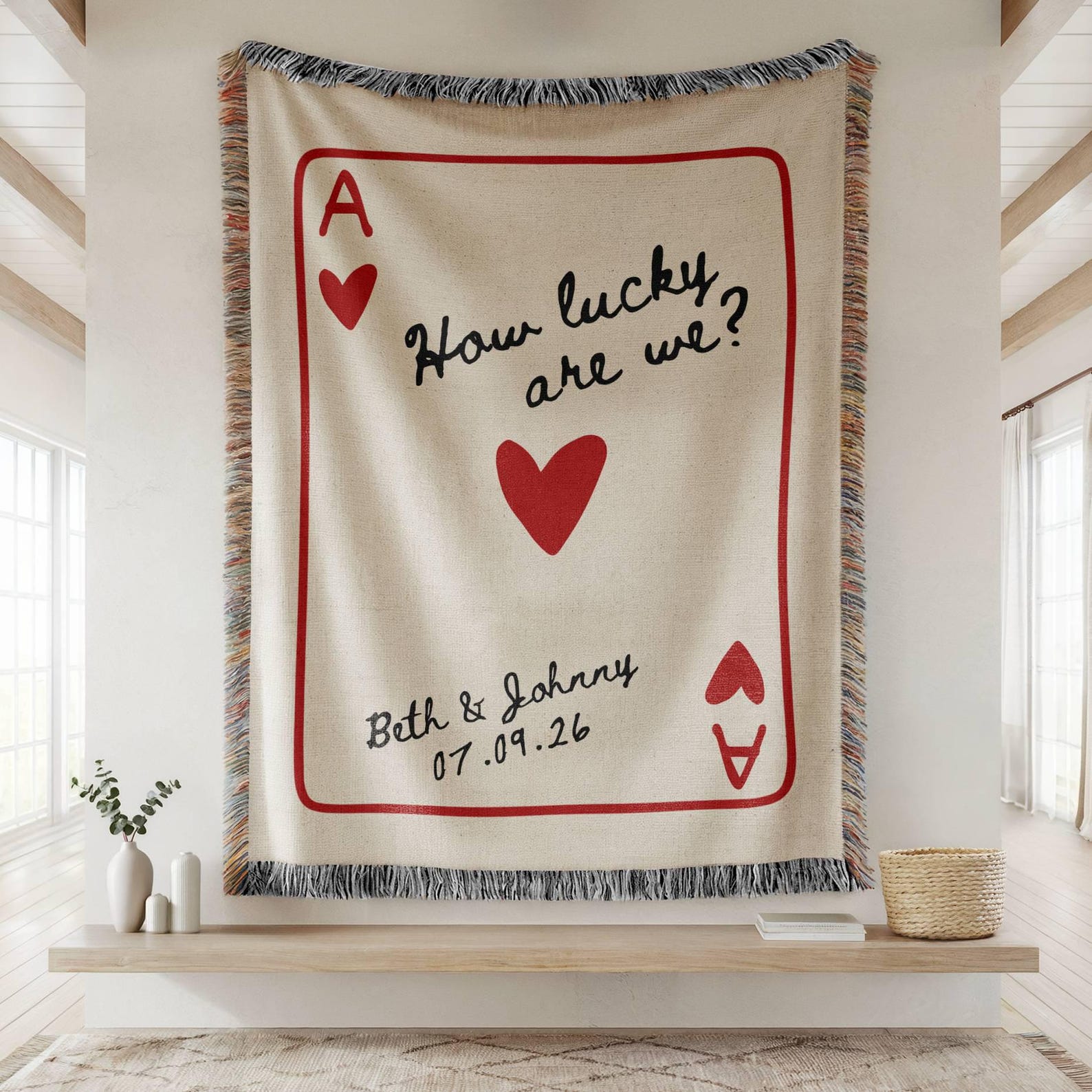 Custom Wedding Blanket Gift