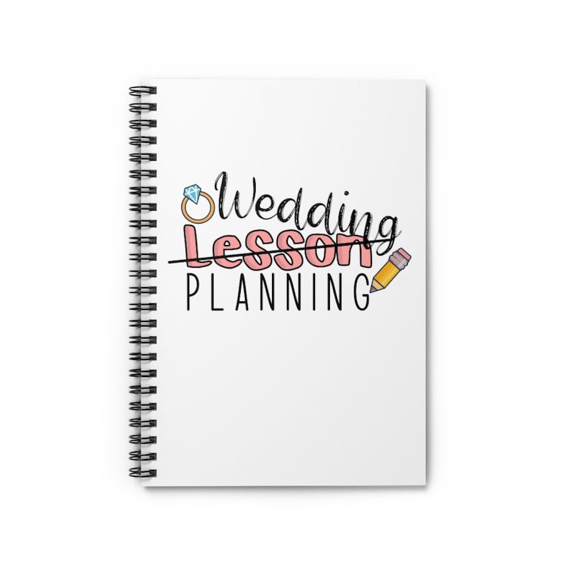 Engaged Teacher Bride Notebook Wedding Planning Bridal Shower Gift Teacher Journal Miss to Mrs ...