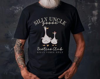 Comfort Colors Shirt Uncle Silly Goose, Matching Silly Goose shirt, Gift From Niece, Gift From Nephew, Pregnancy announcement Gift for Uncle