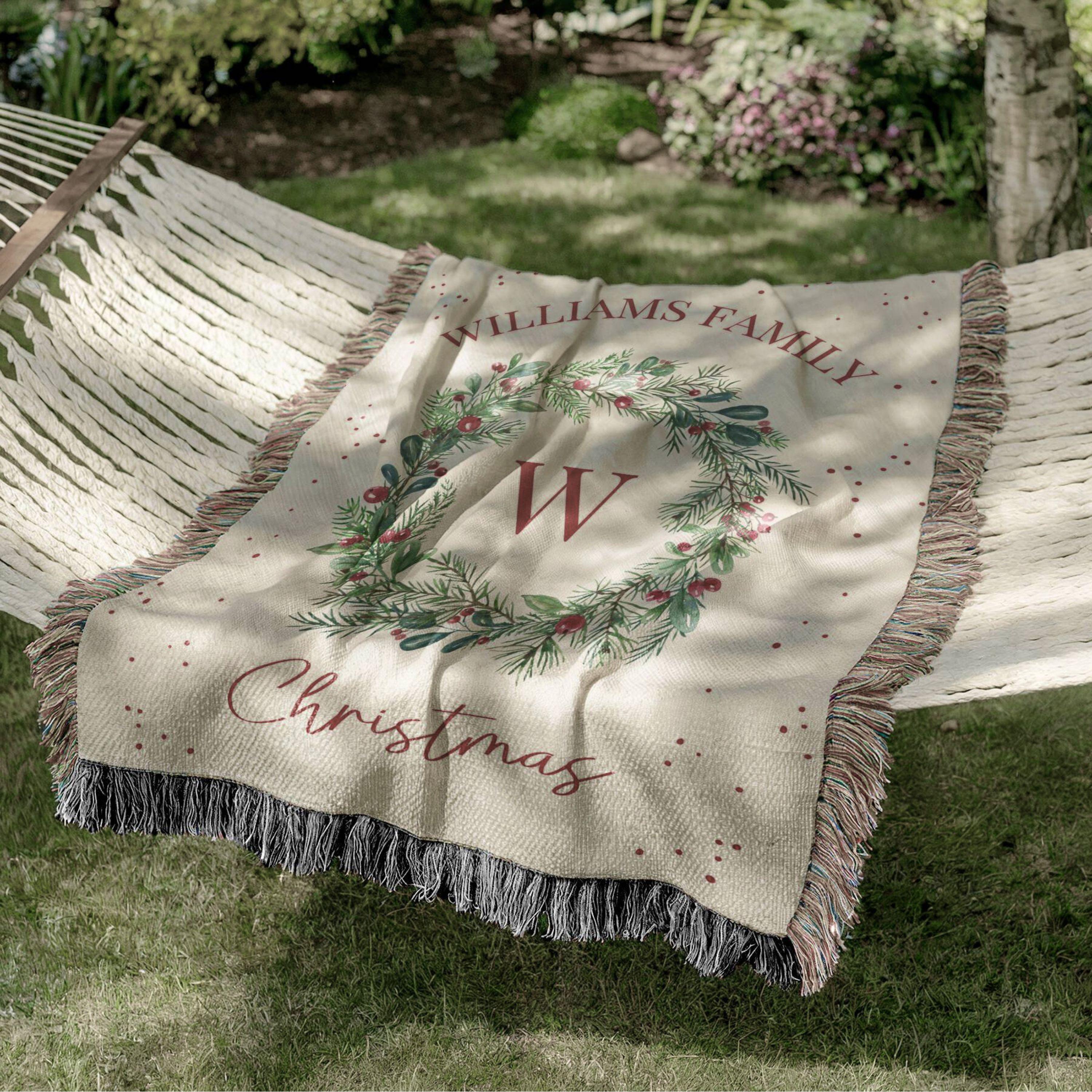 Personalized Holiday Gift Christmas Blanket Family Name Throw Blanket Holiday Decor Throw Blanket Christmas Gift For Parents Families