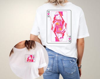 Mom Queen Of Hearts T-Shirt, Mothers Day Gift for Mom, Queen Mama tshirt, Birthday Queen, Valentines Day Heart Shirt, mom christmas gift
