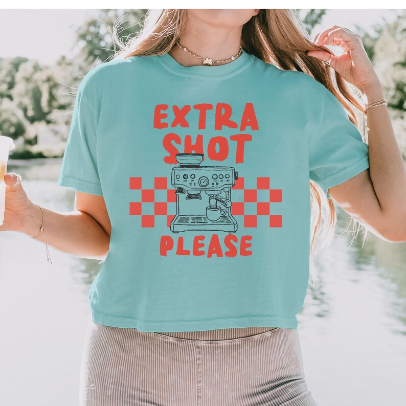 Coffee Shirt,Espresso shirt,Funny Coffee shirt,coffee Lover Gift,Trendy Coffee tee,Retro Coffee Shirt,Comfort Colors shirt,crop top,boxy tee Bild 5
