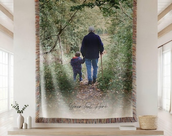 Custom Photo Blanket Grandma, Personalized Picture for Grandma, Photo Blanket Grandma Gift, Photo Blanket Mom,Unique gift for grandparent