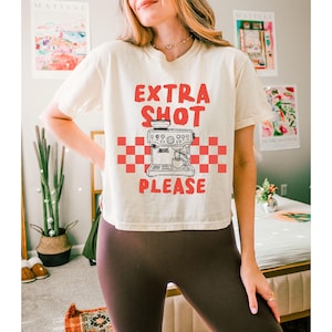 Coffee Shirt,Espresso shirt,Funny Coffee shirt,coffee Lover Gift,Trendy Coffee tee,Retro Coffee Shirt,Comfort Colors shirt,crop top,boxy tee Bild 3