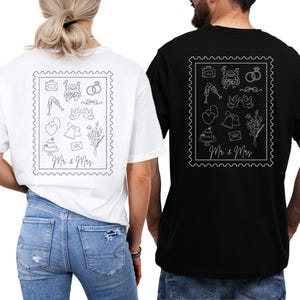 Wedding couple tshirt Mr Mrs Shirts Wifey Hubby Tshirt Newlywed Shirts Honeymoon Vacation Just Married Shirt His and Hers wedding Vibes