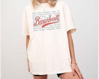 Comfort Colors® Women's Baseball Mama Tshirt For Game Day Baseball Mom T-Shirt Baseball Tee For Mother's Day Gift Sports Mom Shirt