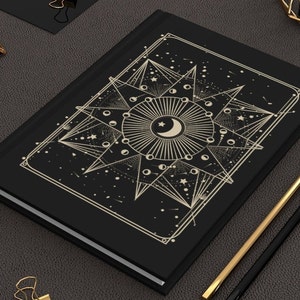 Tarot journal Hardcover Journal Celestial Sun Moon Tarot Card Astronomy Gift Astrology