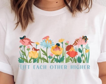 Feminist tshirt, floral feminism tshirt,women's rights shirt,libreral Women shirt, anti trump shirt, Womens Day Tshirt, Womens History Month