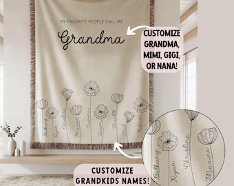 Mother's day gift, Personalized Grandma Gift, Custom Grandma blanket, Nana gift, Gigi gift,grandkids names,gift for grandma,custom nona gift