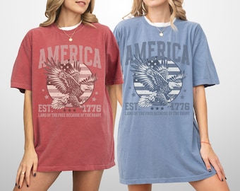 Retro 4th of July Shirt, Vintage 4th of July, Red White and Blue, America shirt, Fourth of July Shirt, Independence Day Tee, Comfort Colors