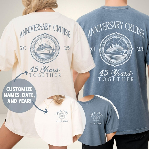 Custom Anniversary Cruise Shirt,matching Family Cruise t-Shirt,Couples Matching Cruise shirts,Cruise Crew Vacation shirts,comfort color 2026