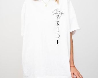 Custom bride shirt, custom Future Mrs T-shirt, Engagement Gift, Personalized Bride To Be Gift, Bridal Shower Gift, wedding weekend shirt