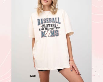 Comfort Colors® Women's Baseball Mama Tshirt For Game Day Baseball Mom T-Shirt Baseball Tee For Mother's Day Gift Sports Mom Shirt