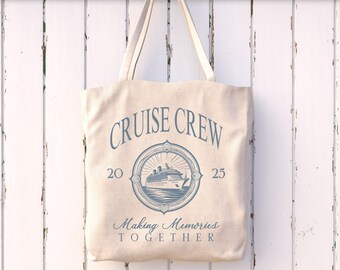 Cruise Tote Bag, cruise crew tote bag, Vacation beach bag, Family cruise beach bag, Girls trip Tote, Bachelorette party Bag, bridesmaid gift