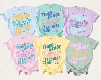 Custom Third Grade teacher shirt,Custom Third Grade shirt,Matching teacher team shirt,Custom group teacher shirts,first day of school shirts