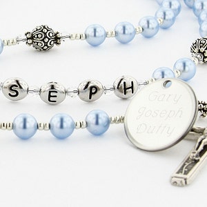 Personalized Confirmation Rosary for a Catholic Confirmation Gift, Confirmed in Christ, Holy Spirit Confirmation Rosary Beads, PeaceLBSc