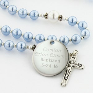 Baptism Boy Rosary Personalized Rosary Baptism Gift Christening