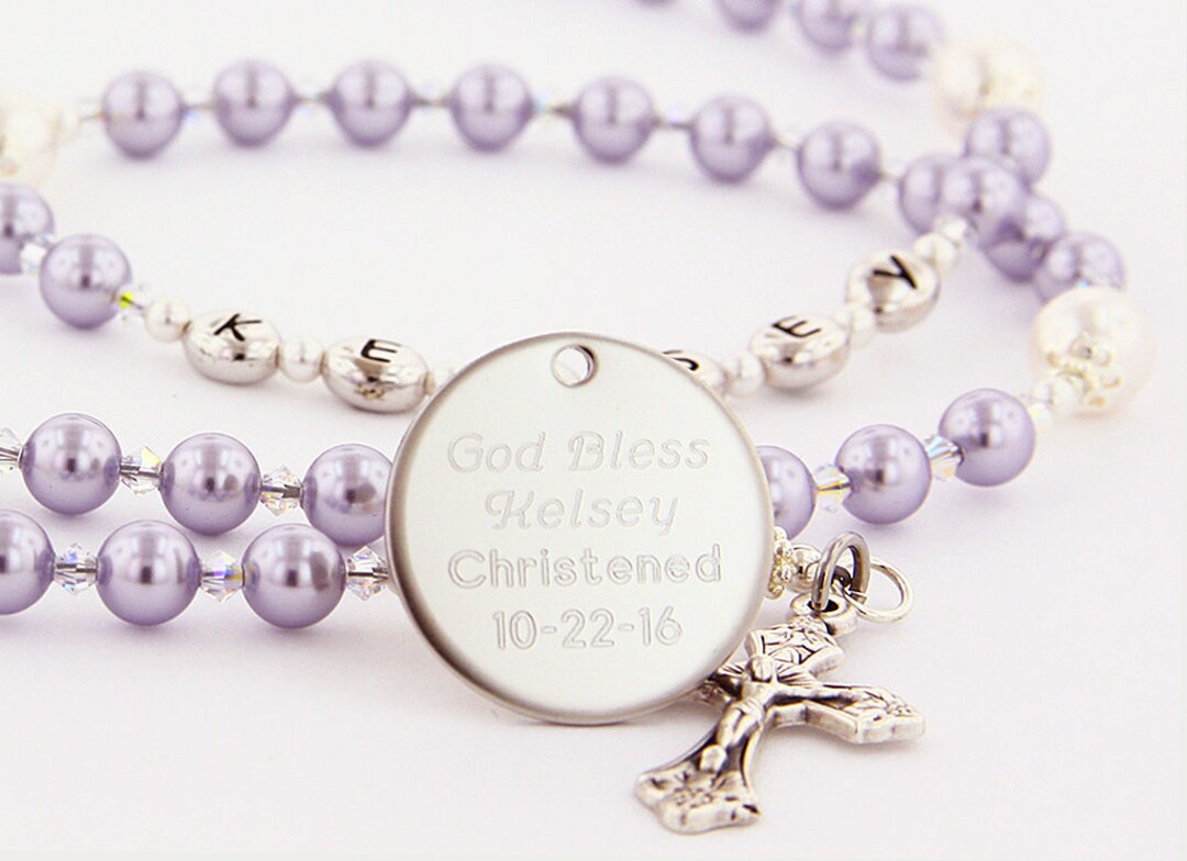 Christening Rosary That's Personalized for a Baptism or Christening