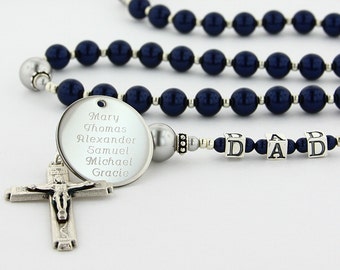 Men&#39;s Rosary, Personalized Rosary, Catholic Men&#39;s Gift, Father Rosary, Fathers Day Gift, Grandfather Gift, Men&#39;s Catholic Rosary,  TDadDBG