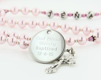 Baptism Rosary, Girl Rosary, Christening Girl, Baptism Gift, Christening Gift, Catholic Rosary, Rosary Bead, Personalize Rosary, PreciousPPc