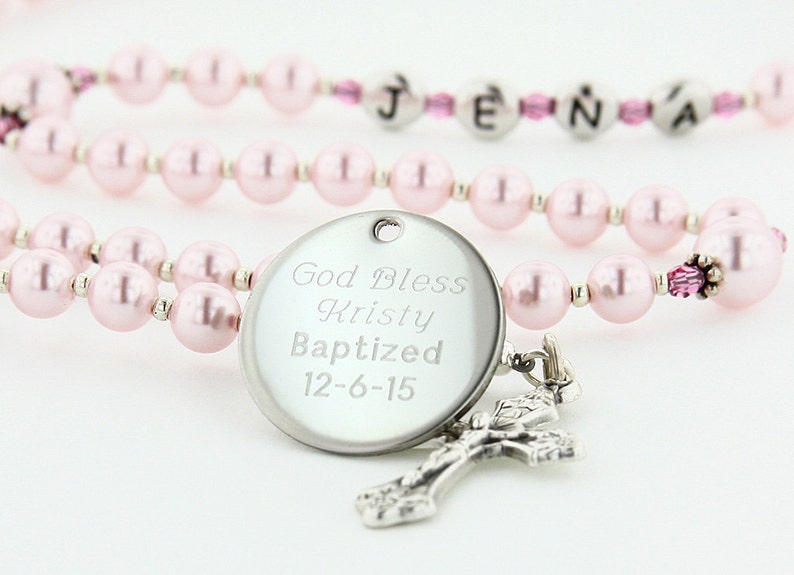 Baptism Rosary Girl Rosary Christening Girl Baptism Gift Etsy