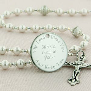 Wedding Rosary, Bride Rosary, Bridal Gift, Catholic Wedding, Rosary, Rosary Bead, Catholic Rosary, Pearl Rosary, Prayer Bead, CherishWabCPs