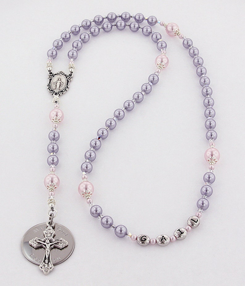 Girls Christening Rosary Girls Baptism Gift Rosary Beads Etsy