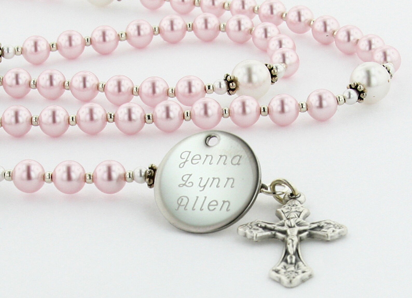Baptism Rosary Personalized Rosary Rosary Christening Gift Etsy