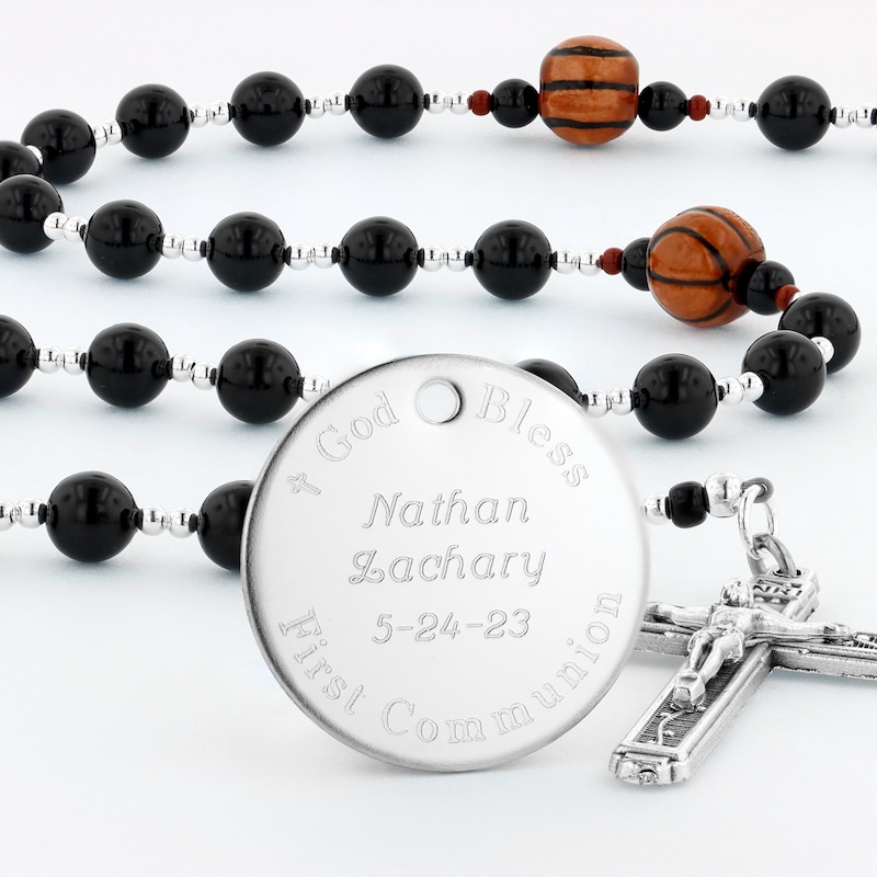 Engraved First Communion Rosary - Etsy