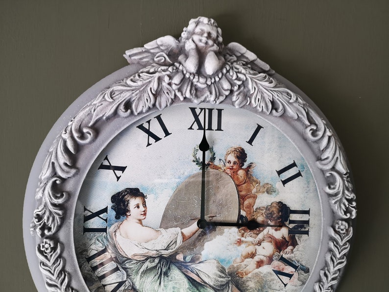 Artwork WALL CLOCK French Rococo Style Boucher Inspired Large