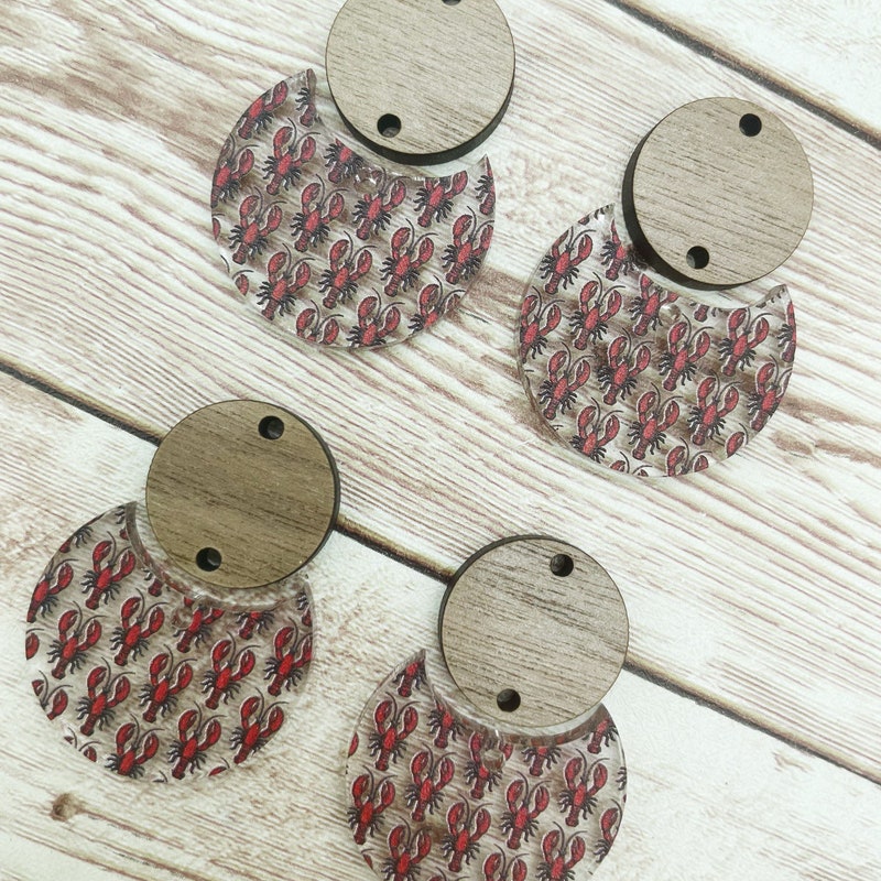 Blue Lobster Earrings