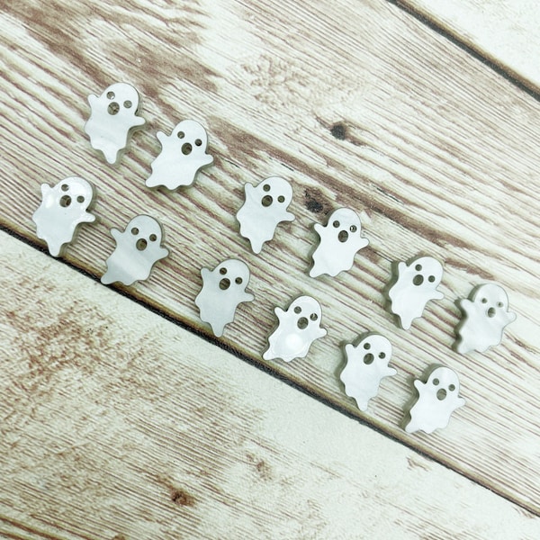 Pearled Acrylic Ghost Stud Earring Blanks Set of 6 Pair DIY Jewelry Making