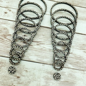 Acrylic Leopard Print Hoop Nesting Set Earring Blanks, DIY Jewelry Making