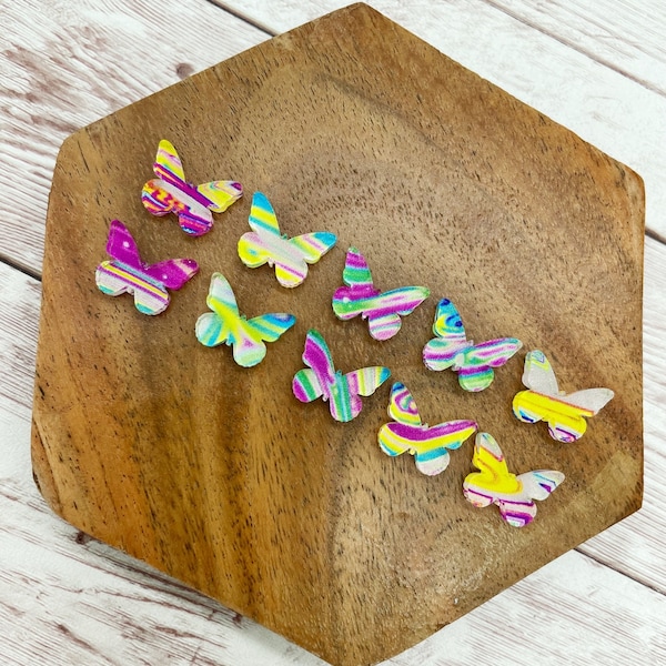 Butterfly Swirl Print Stud Earring Blanks Set of 5 Pair DIY Jewelry Making